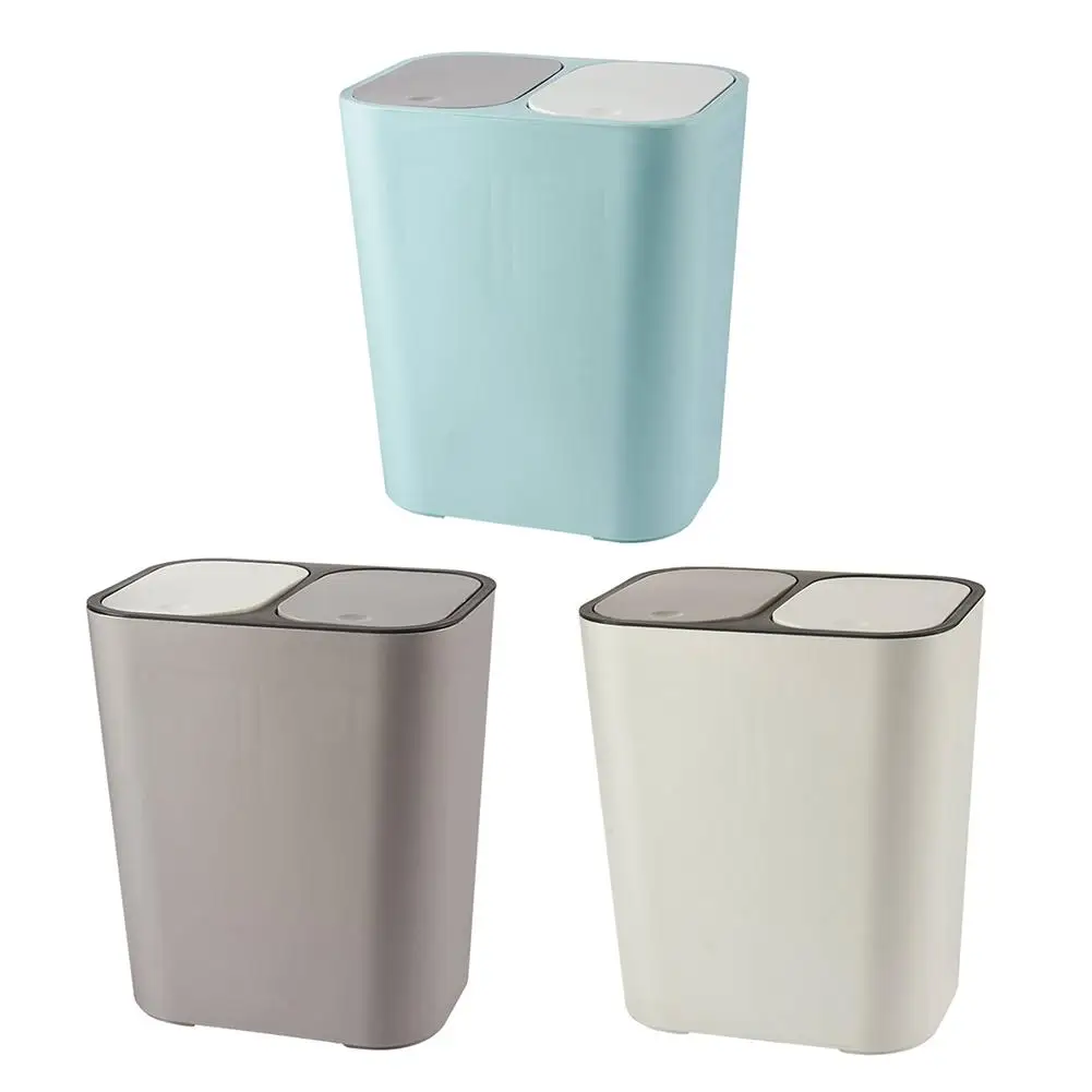 Мусорный бак Push type мусорный для сортировки отходов контейнер с двойным отсеком