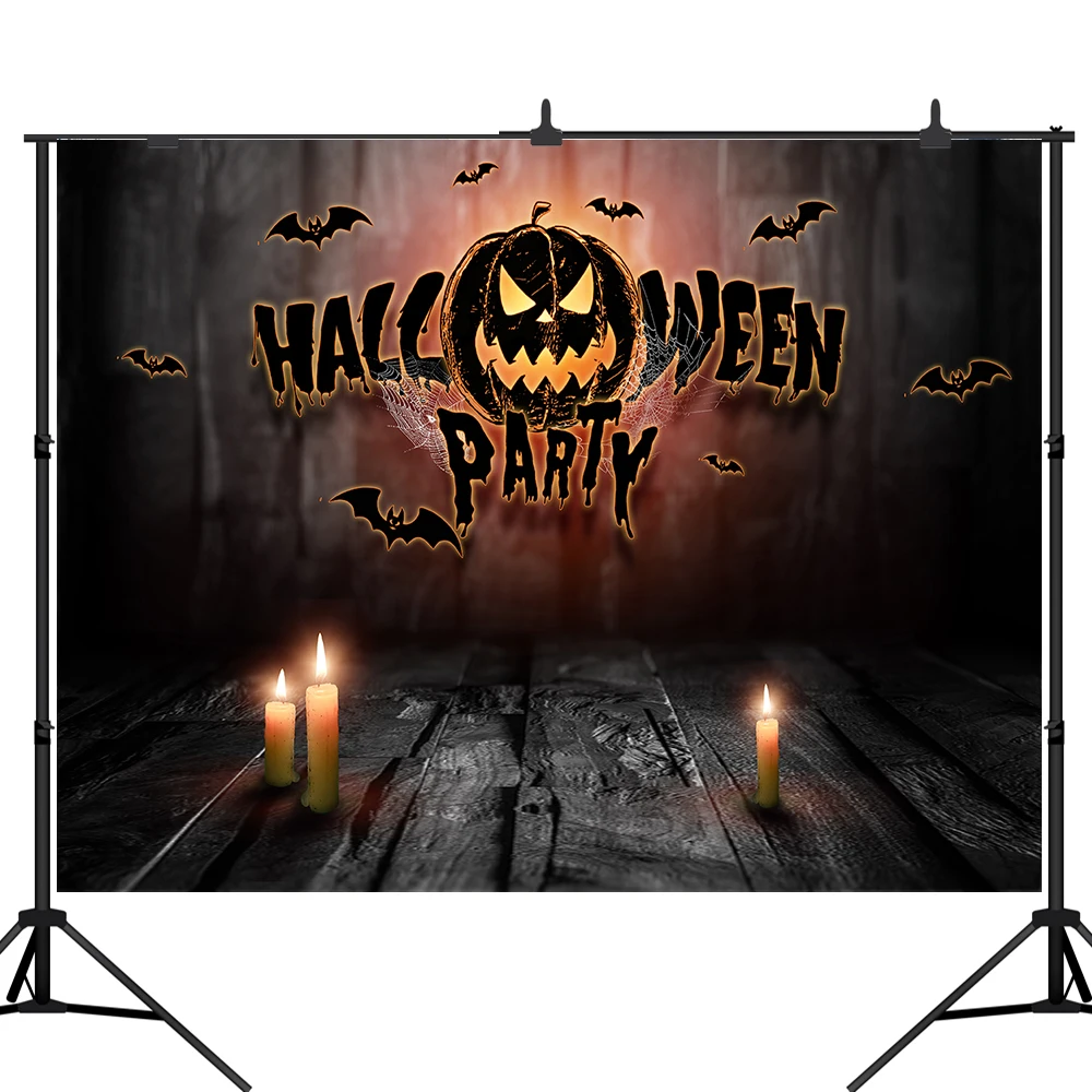 Lyavshi Хэллоуин Декоративный фон для фотографии тыквы летучей мыши лампы в форме