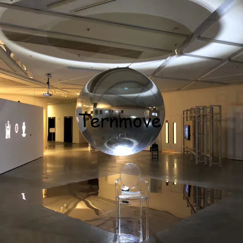 Зеленый надувной зеркальный шар для сцены Круглый отражающий выставки вечеринки