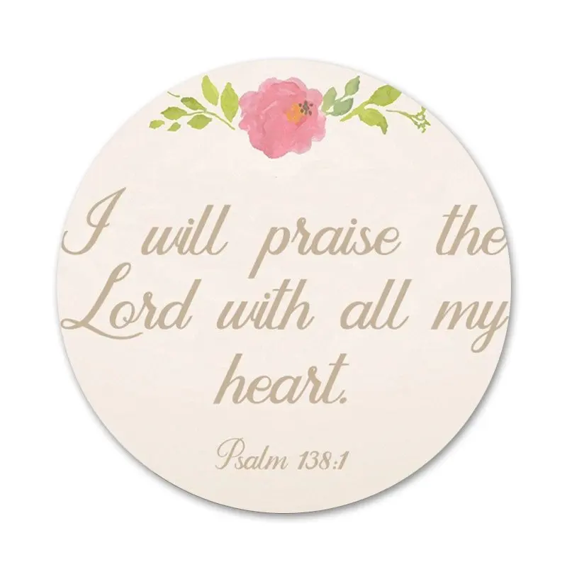 

Bible Verse Badge Brooch Pin Accessories For Clothes Backpack Decoration gift 58mm
