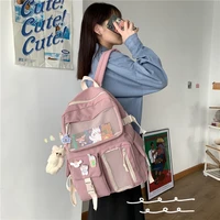 cute nylon women backpack fashion waterproof rucksack for teen girl kawaii cartoon school bag cute student book travel bags gift
