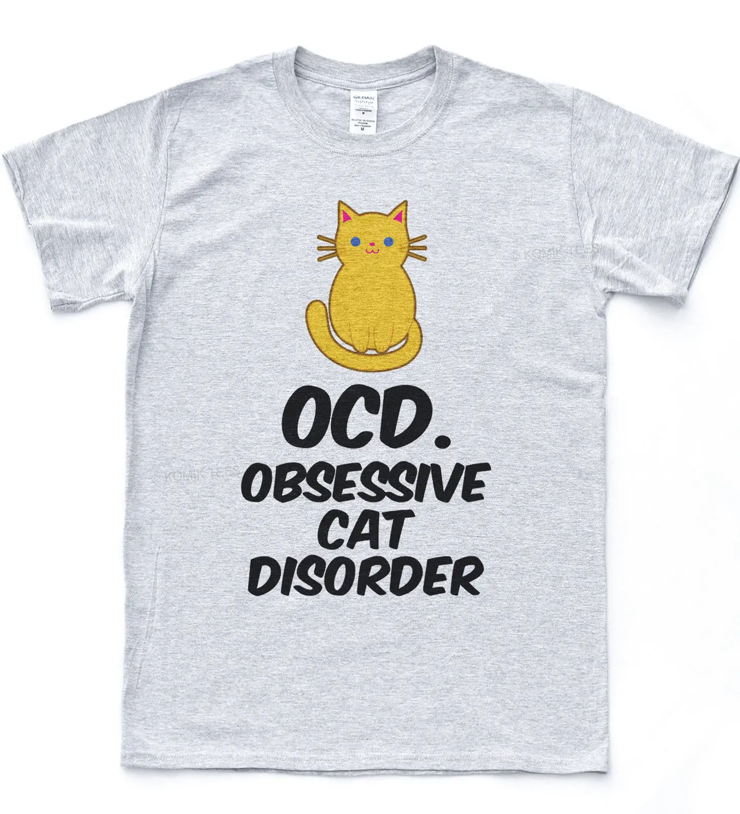 OCD навязчивая кошка беспорядок смешная футболка кошачий хипстер стиль мяу Кот