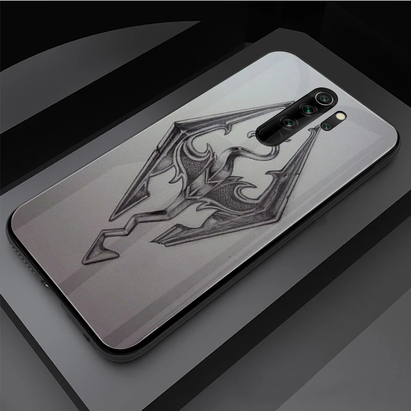 С принтом логотипа Skyrim чехол из закаленного стекла для телефона Red mi 5 плюс 7A 8A 9A 6Pro