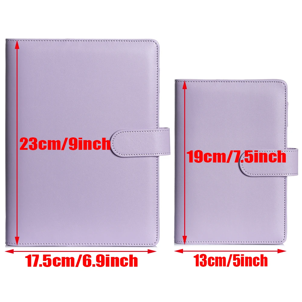 

A5 A6 Classic Loose Leaf Ring Binder Notebook Planner Weekly Monthly Multifunctional Diary Notebook Cover Paper Holder Stationer