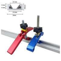 woodworking t slot block clamp carpentry pressboard clamp kit multi purpose t track clamp positioning limiter miter clip device