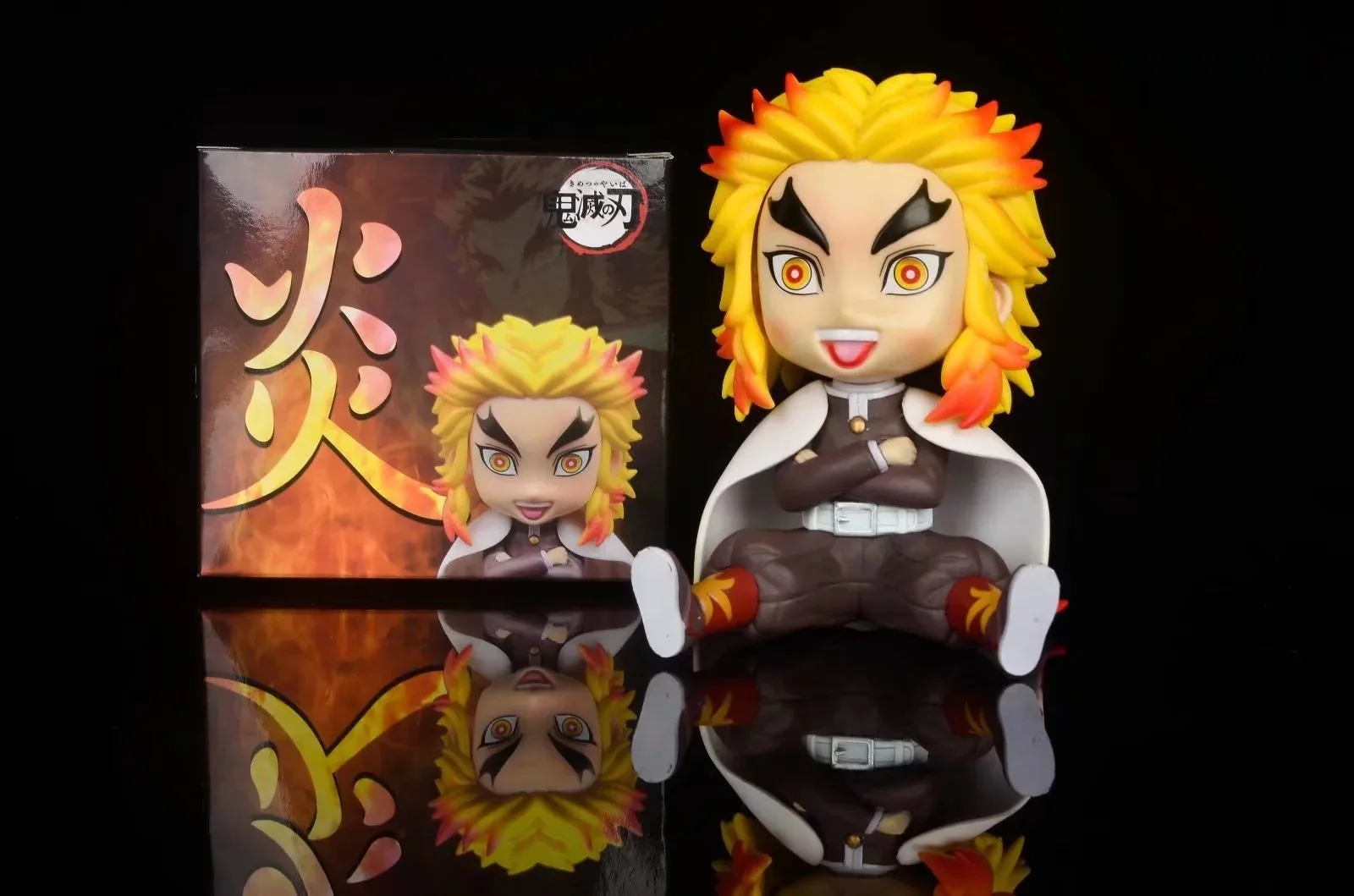 

Japan Genuine anime Demon Slayer Kimetsu no Yaiba: Mugen Ressha-hen 12cm fire pillar Rengoku Kyoujurou figures models gift