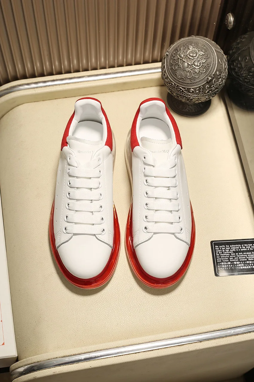 Новинка сезон Ранняя осень маленькие белые туфли McQueen женская обувь на толстой
