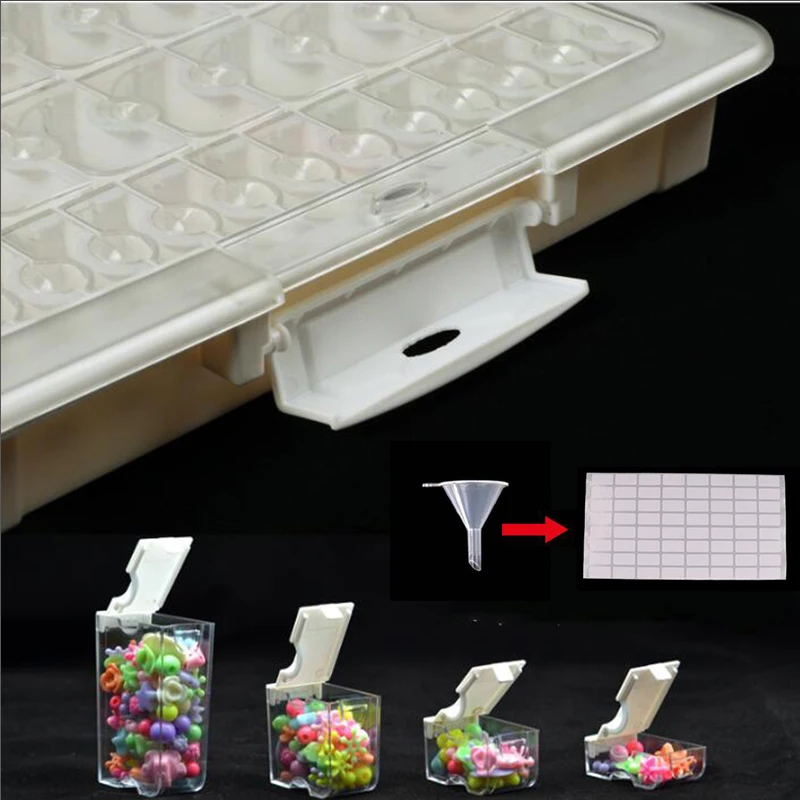 

New diamond painting storage box accessories 42/ grid rhinestone embroidery tool jewelry jewelry transparent storage box practic