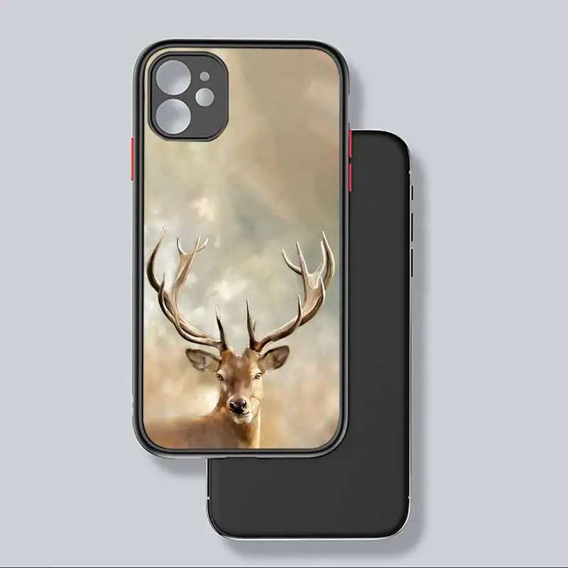 

Deer Hunting Camo Phone Case Matte Transparent for iPhone 7 8 11 12 s mini pro X XS XR MAX Plus coque