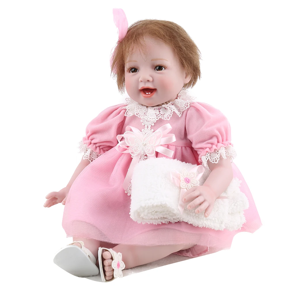 

Силиконовые игрушки для девочек-новорожденных, 55 см