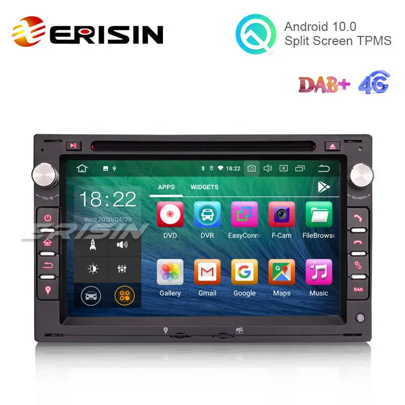 Erisin ES5186V 7 &quotAndroid 10 0 автомобильный стерео для VW Golf Passat Polo Lupo Seat Peugeot 307 DAB + DVD GPS Sat