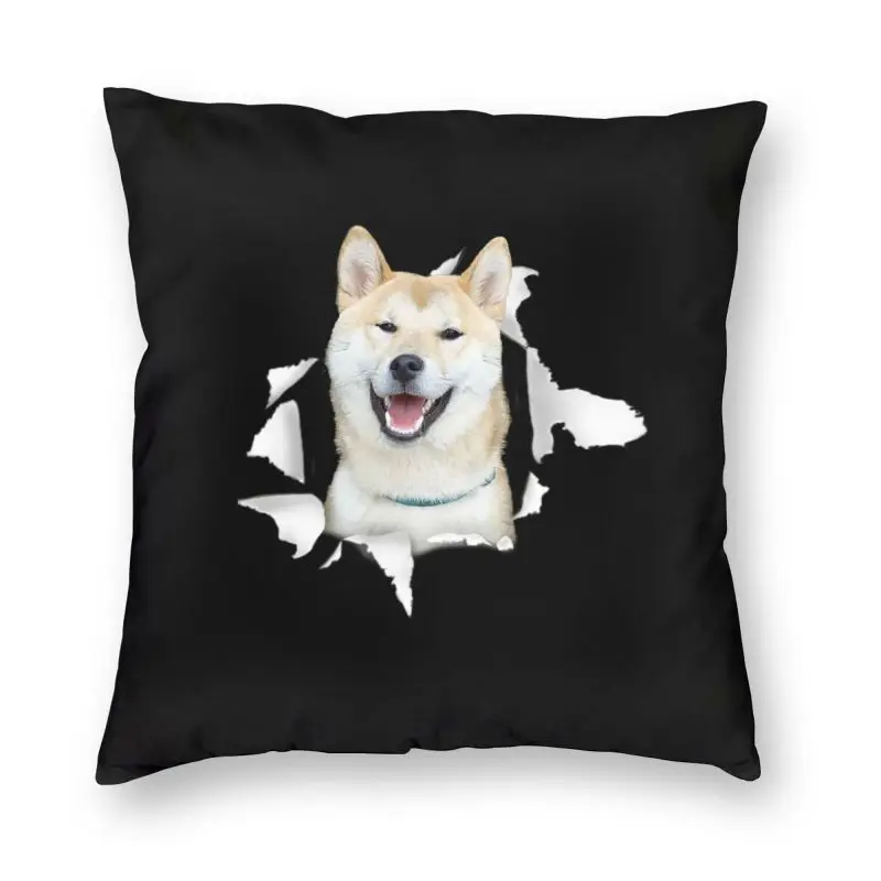 

Милые Косплей Shiba Подушка Inu Обложка 40x40 см украшения печати японский собака подушка чехол для Гостиная с двух сторон