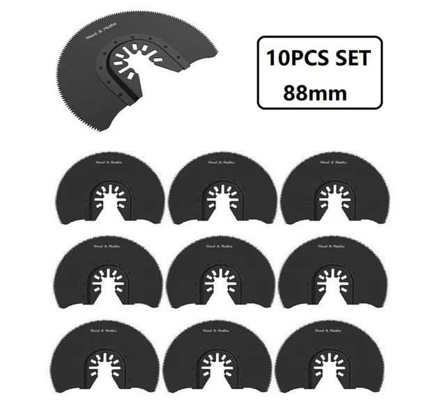 

10Pcs Semi Circular Multi Saw Blade Oscillating Tool Blades Multifunction Tools for Fein Dremel Power Tool Wood Metal Cutting