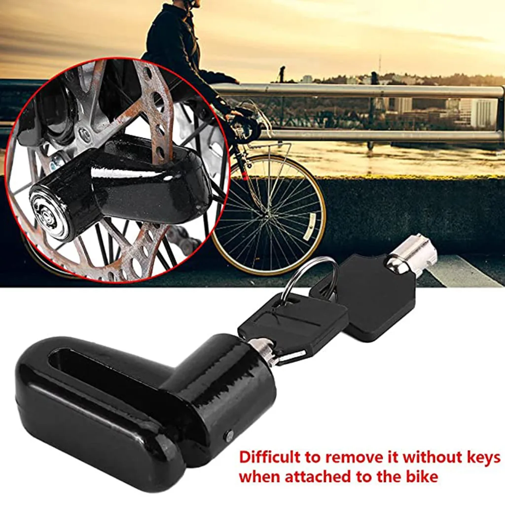 Велосипедный замок для дискового тормоза с пластиковой рамой и ключом защита от