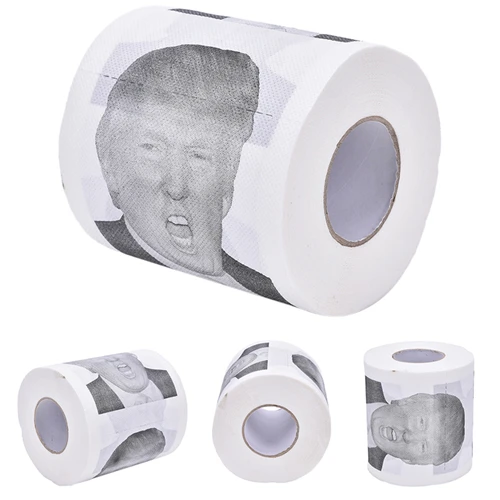 

1 рулон, новинка, Президент Трамп, Дональд юмористизм, рулон туалетной бумаги, Забавный кляп, подарок, сброс с Трампом