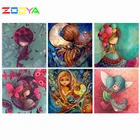 Zooya полностью Алмазная мозаика 5D Diy Алмазная картина мультяшная девочка 3D вышивка крестиком 5D украшение для дома ручная работа Sp431