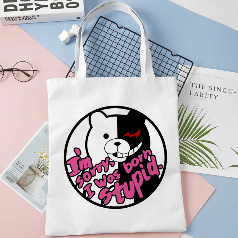 

Danganronpa хозяйственная сумка для продуктов сумка-шоппер из хлопка bolso сумка из натурального джута сумки bolsas reutilizables корзина