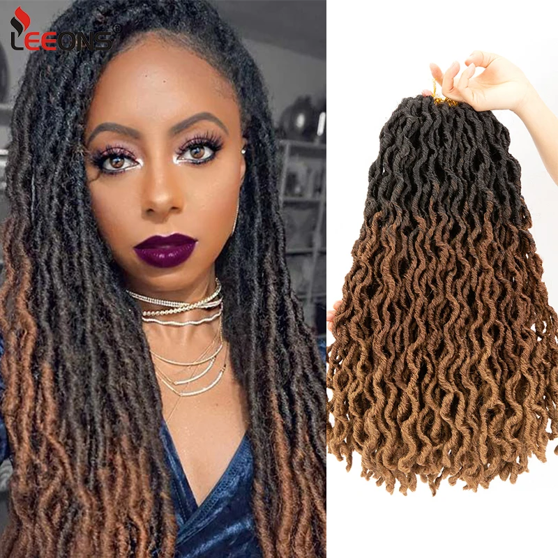 

Leeons African Nu Locs Synthetic Braiding Hair Faux Crochet Hairs Soft Curly Dreadlocks Braids 12 18Inch Twist For Black Women
