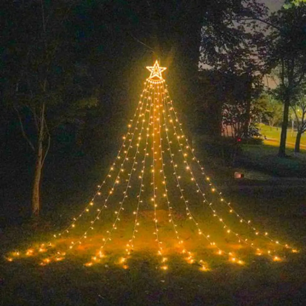 

LED Christmas Garland Wedding Garden Decoration Outdoor Holiday Light EU US Plug Solar String Lights IP65 Waterproof Fairy Lamp