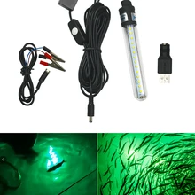 Luz LED de pesca subacuática, lámpara buscador de peces, señuelos, 5-12V