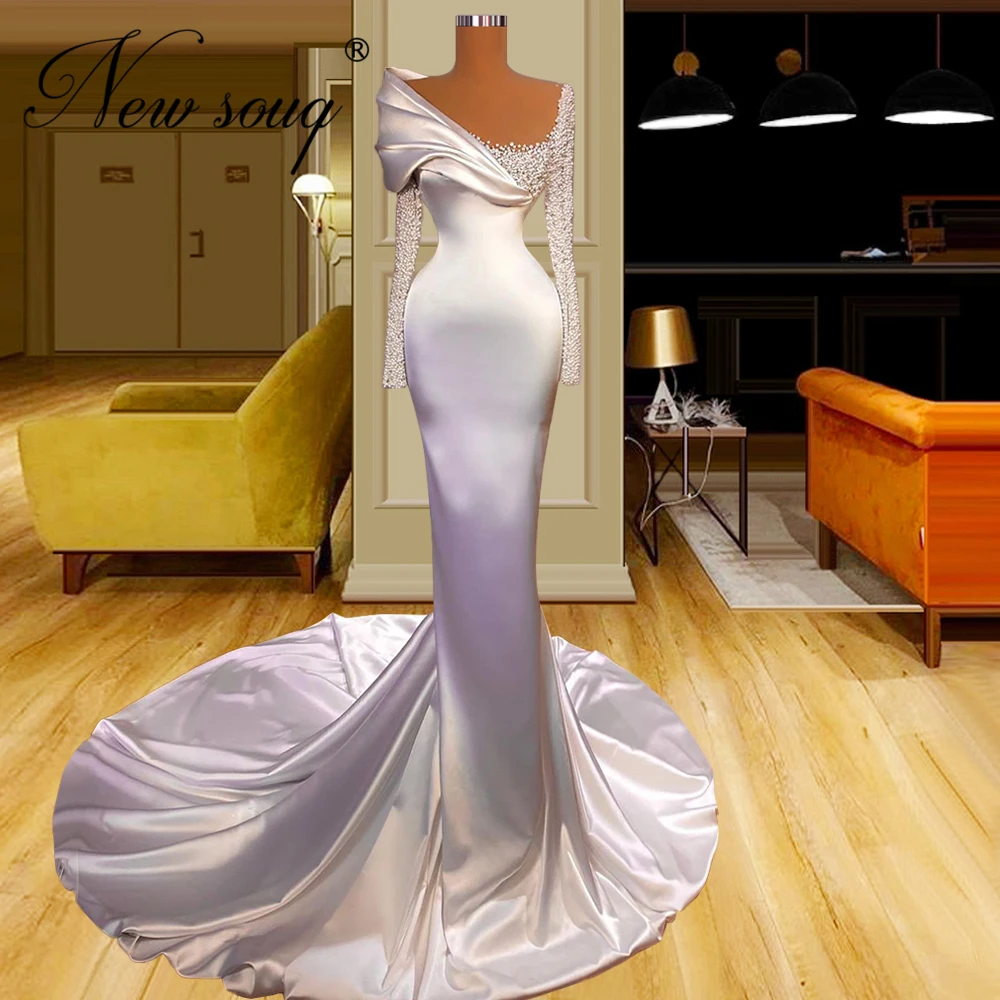 

Женское платье с длинным рукавом, индивидуальное платье для свадебного торжества, Дубай, арабское платье для выпускного вечера, 2022