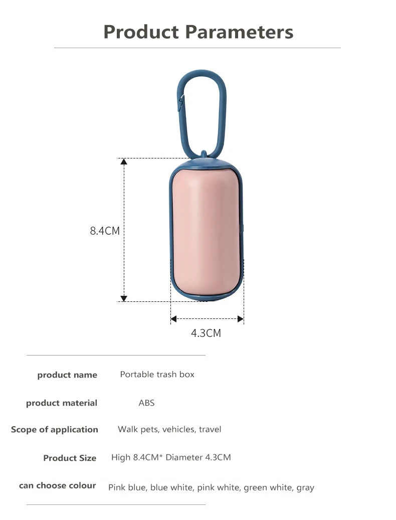 1 шт. сумки для собак переносные мешки мусора домашних животных кошек держатель