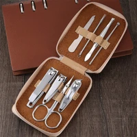 manicure set personal care stainless steel nail clipper kit 8 in 1 professional pedicure grooming gift for home nail care