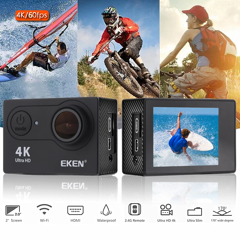 EKEN H9R EIS Экшн камера Ultra HD 4K 60fps WiFi 2 0 дюйма 170D Подводная Водонепроницаемая для