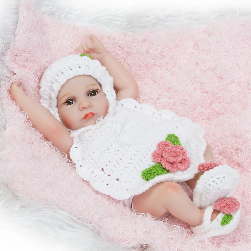 

25CM Newborn Reborn Baby Dolls Full Silicone Doll For Girls Princess Kid Fashion Reborn Gift
