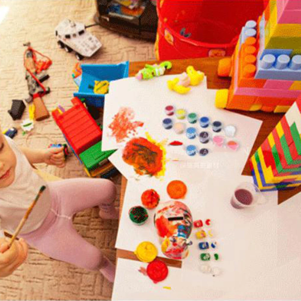 4x губчатая кисть для затенения с деревянной ручкой детей креативные DIY раннее