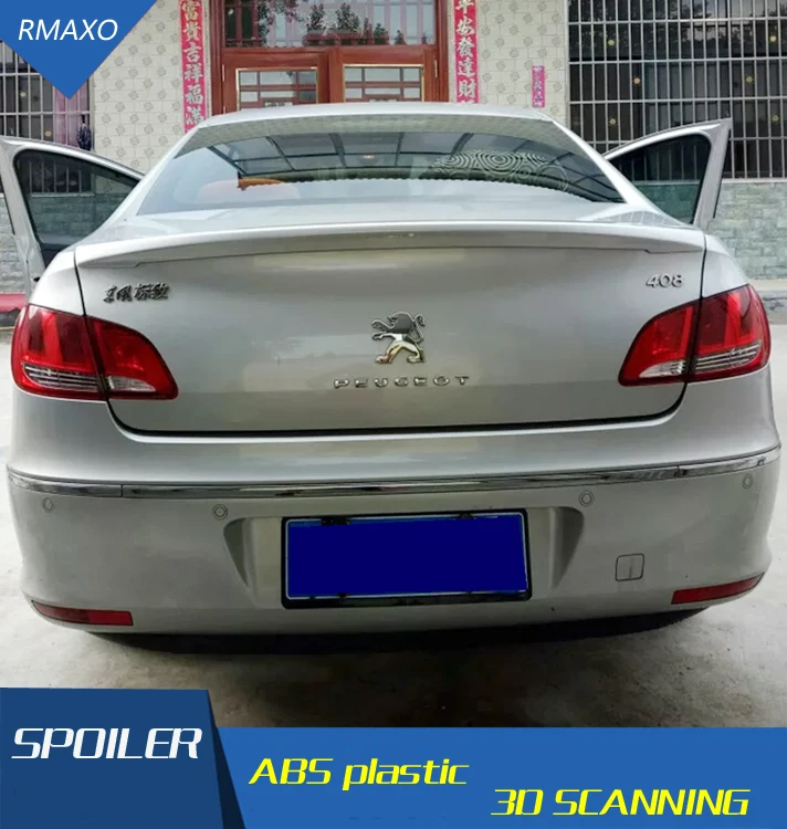 Спойлер для Peugeot 408 высококачественный АБС-пластик праймер на заднее крыло