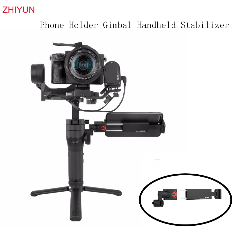 

ZHIYUN Phone Holder Gimbal Handheld Stabilizer Phone Clip with Crown Gear for Weebill Lab/Crane 3 Lab Stabilizer Accessories