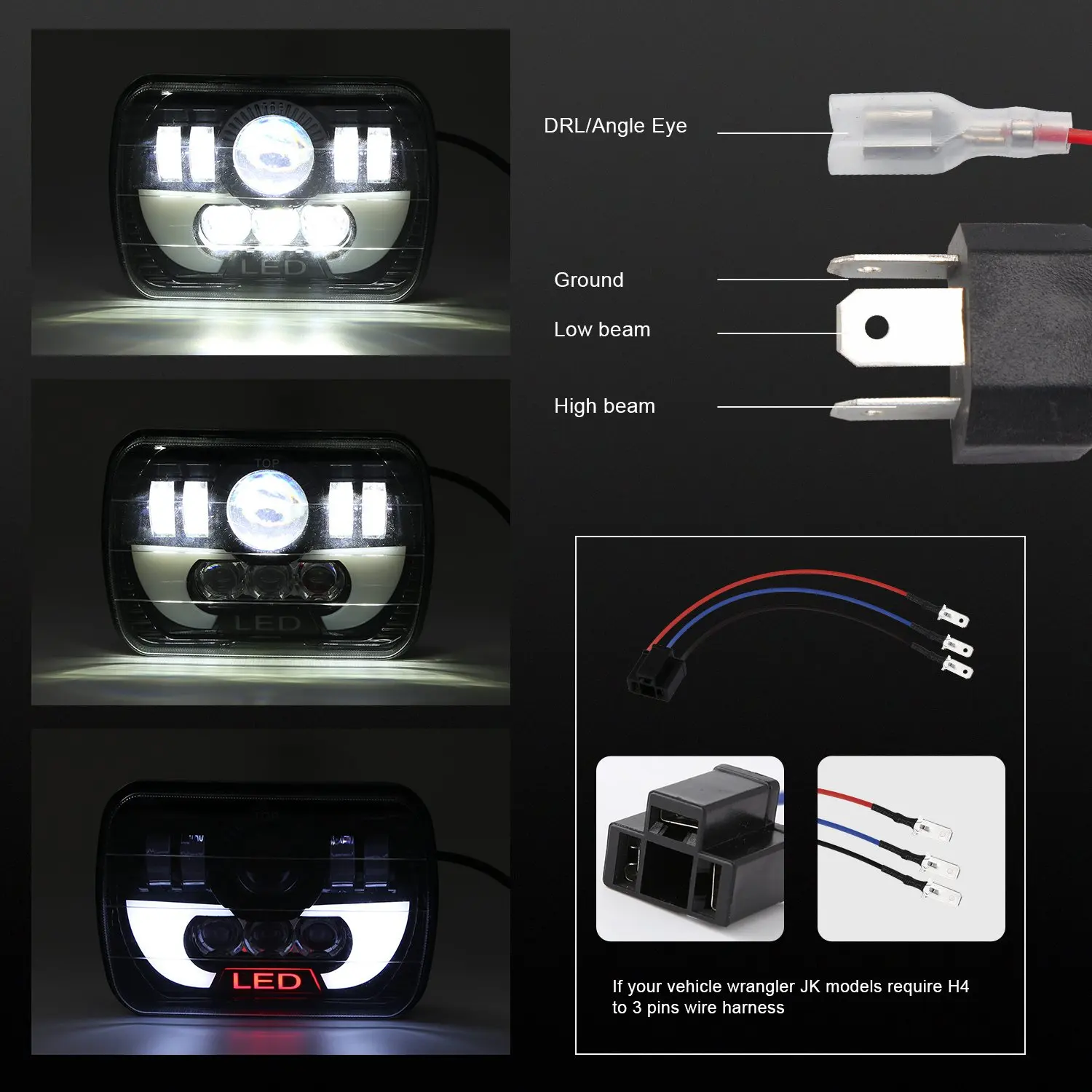 300 Вт 5X7 светодиодный головной светильник s Led Герметичный для головы с дальнего и