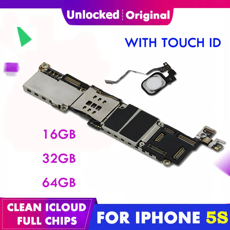 Для IPhone 5S материнская плата 16 Гб оперативной памяти 32 встроенной 64GB системная