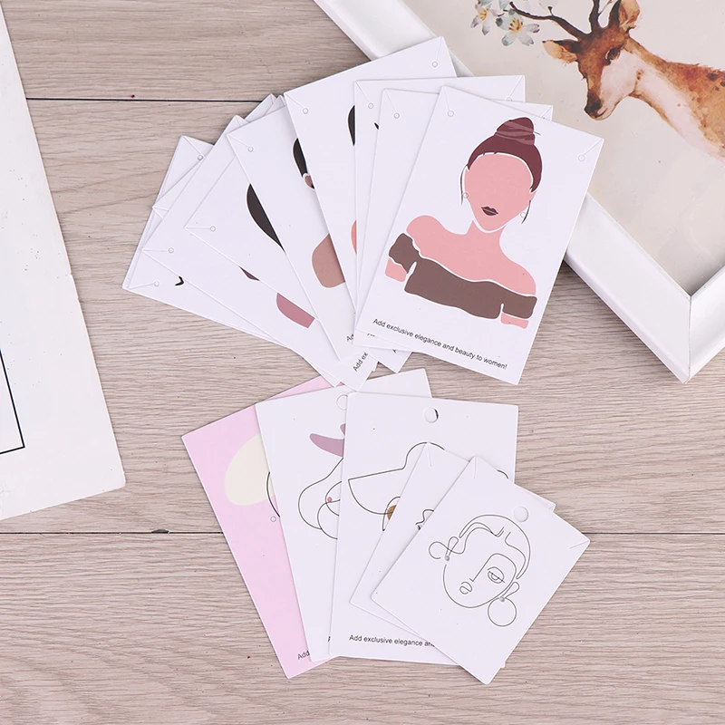 

50 шт./лот 6*9 см, классическое ожерелье с красивым принтом, висячая бирка с карточкой, Висячие ювелирные изделия, серьги-гвоздики, аксессуары н...