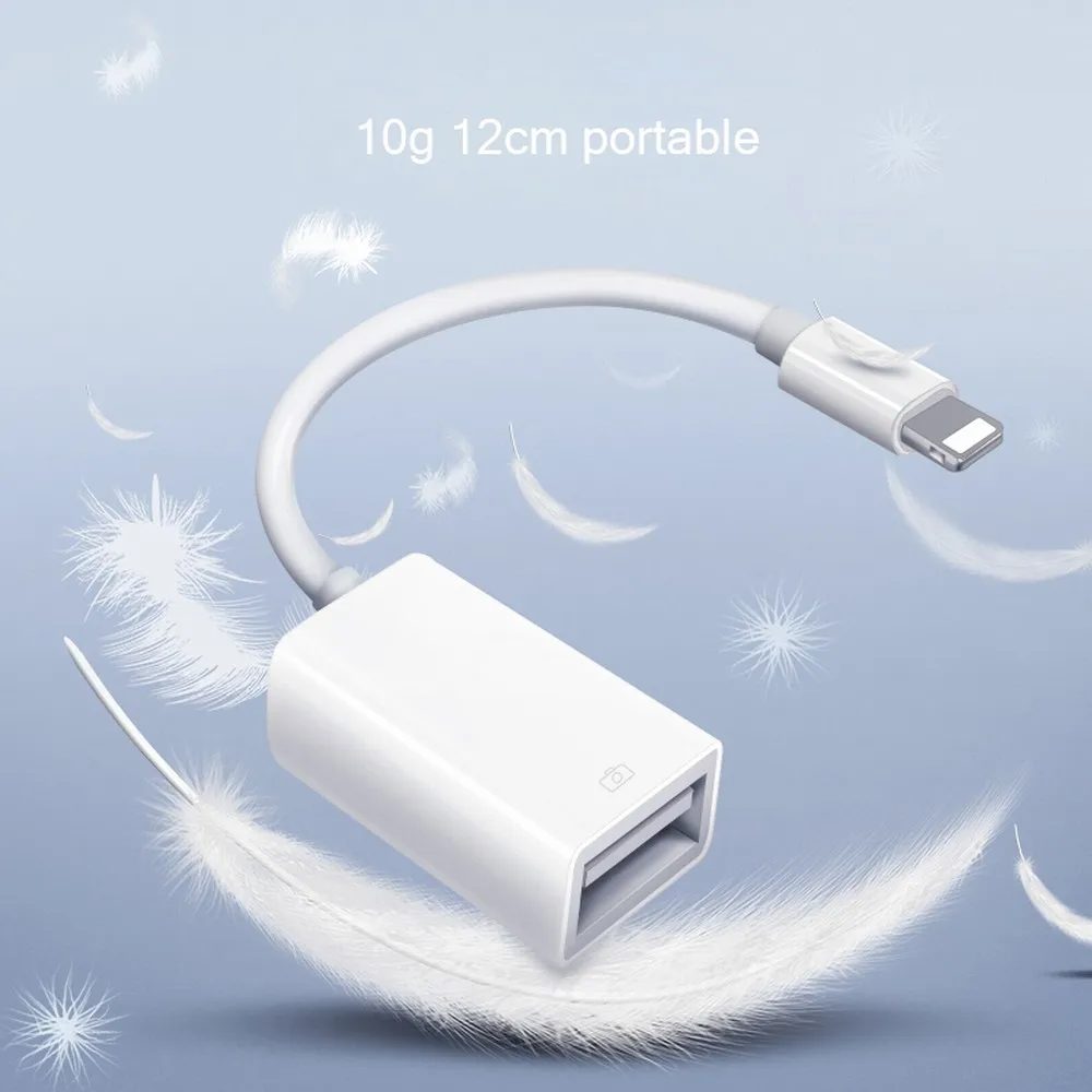 Освещение к USB OTG Дата подключения кабель адаптер U диск клавиатура гарнитура микрофон разъем для iPad Pro iPhone X XR XS Max 8/7