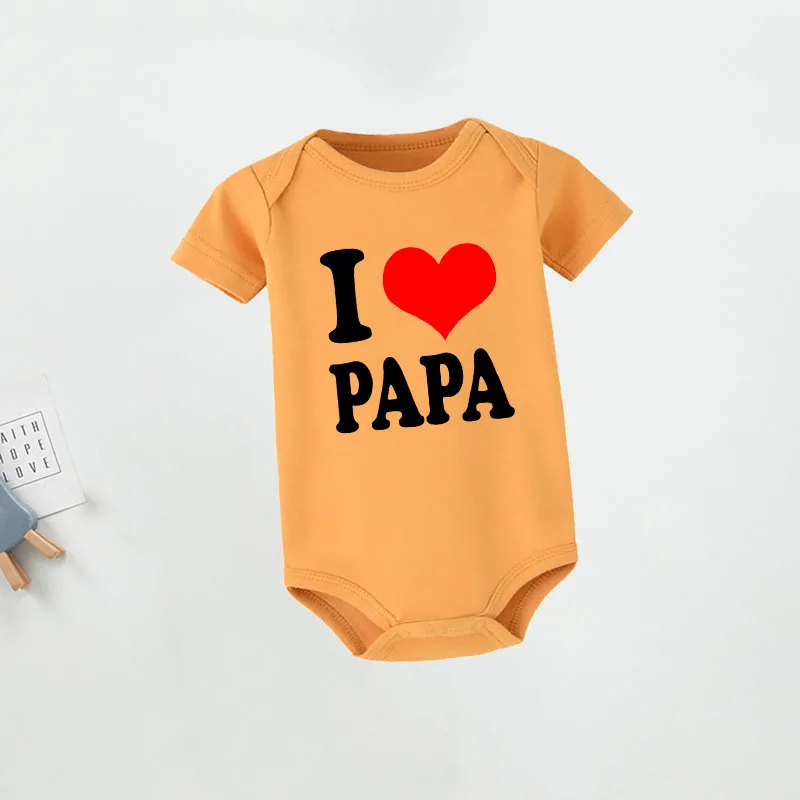 Love Mama/papa-Bolsa de manga corta de algod&oacute;n, ropa de cuerpo de beb&eacute;, ropa de escalada, ropa de beb&eacute; triangular, primavera y verano-3