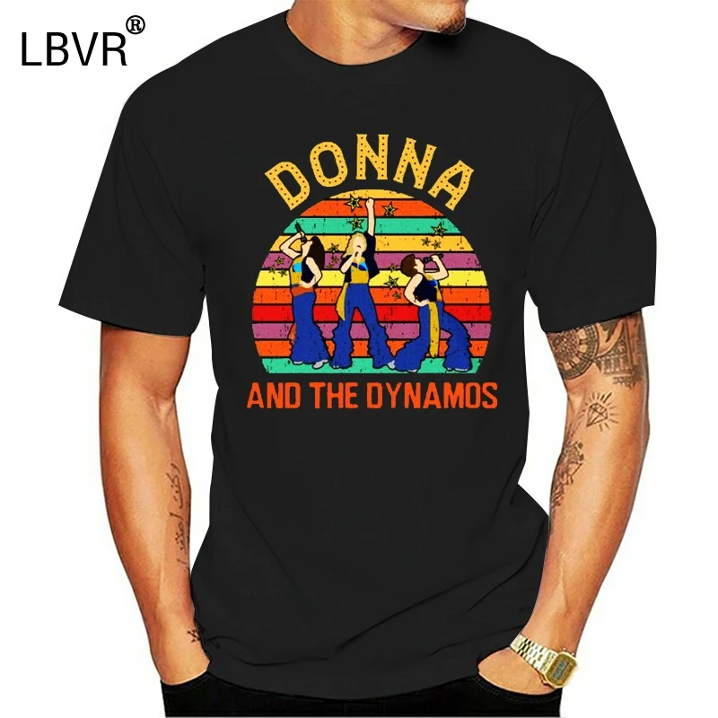 Бесплатная доставка Donna And The Dynamos футболка мама музыка черная хлопковая Футболка