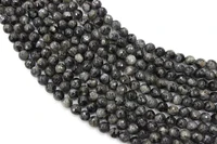 natural faceted larvikite black labradorite round loose beads strand 468101214mm for jewelry diy making necklace bracelet