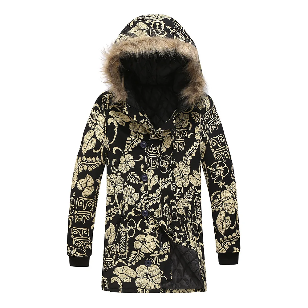 Parkas Hombre Coats National Costume Winter Fashion Windbreaker Overcoat Jackets Thick Windproof Men's Fit Brand Casual | Мужская