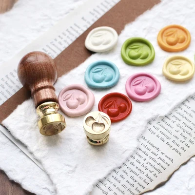 

Креативное восковое уплотнение в форме вишни kawayi, уплотнительная головка для свадьбы, поздравительная открытка, восковое уплотнение