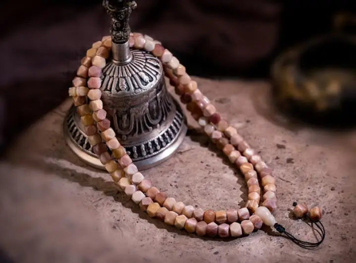 Тибетские бусины ручной работы из натуральной Верблюжьей Кости Mala с резными