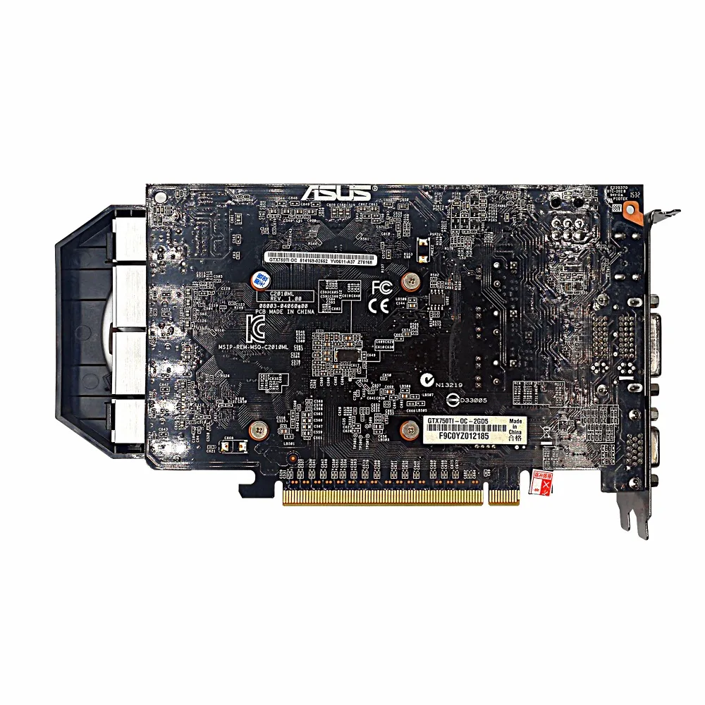 Б/у, оригинальные видеокарты ASUS GTX750Ti DDR5 128 бит PC для настольных ПК PCI Express 3,0, протестированы хорошо