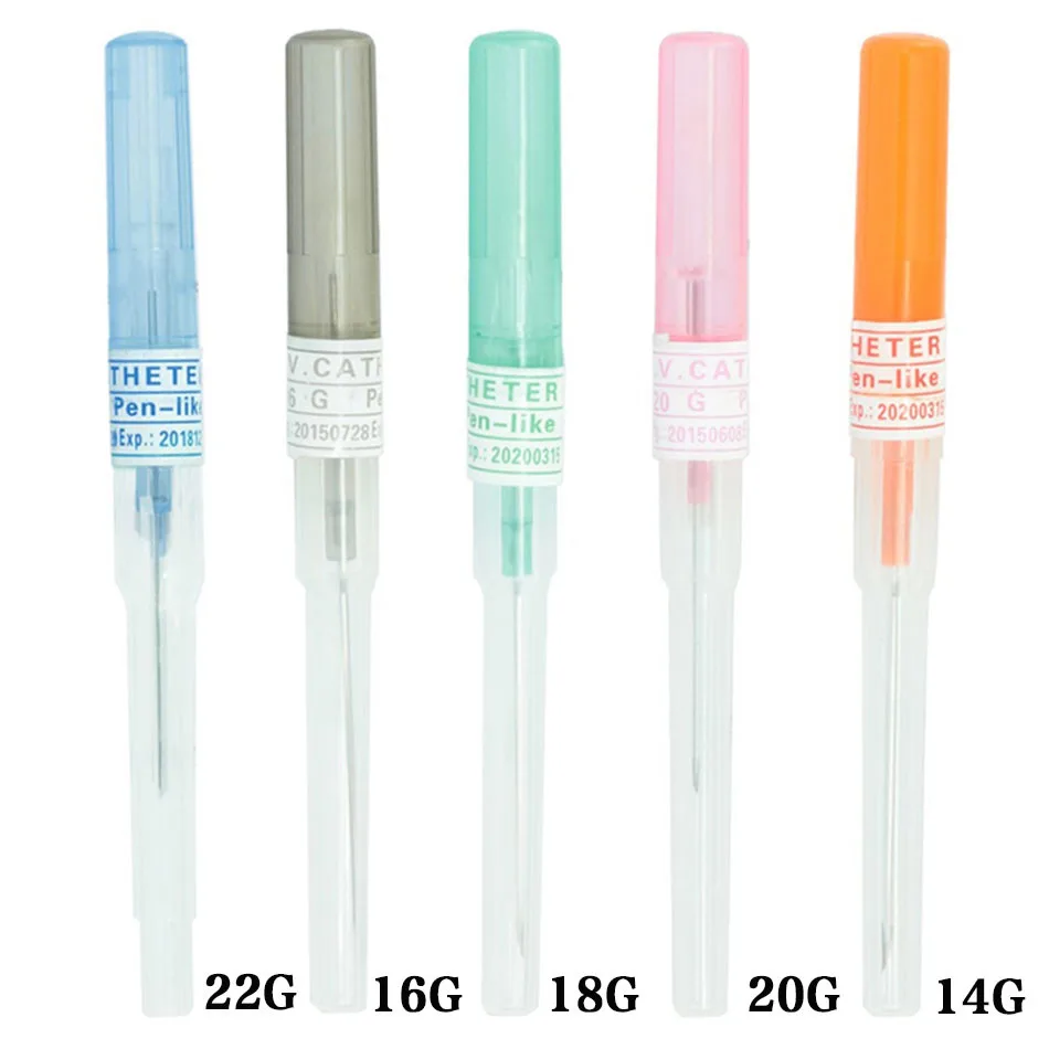 5 шт. сталь I.V. Катетер спицы для пирсинга Cannula 14 г 16 18 20 набор измерения тела кольца