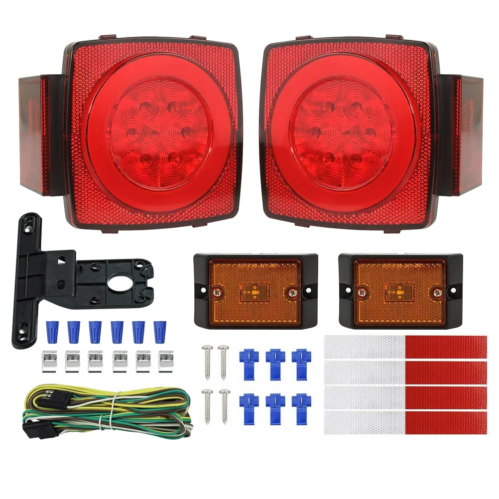 

1 Set Practical Trailer Rear Light High Brightness Lorry Tail Warning Lamp