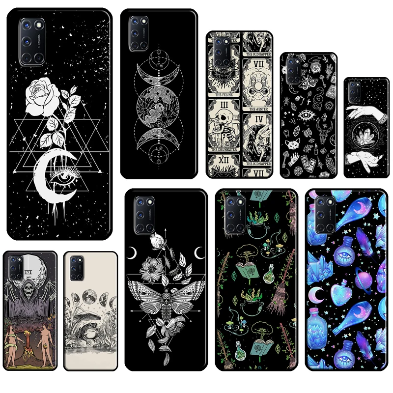 Чехол для телефона с Луной и готической ведьмой для OPPO A83 A91 A93 A52 A72 A3S A5S A1K A15 F5 F7 A31 A53 A5 A9 2020