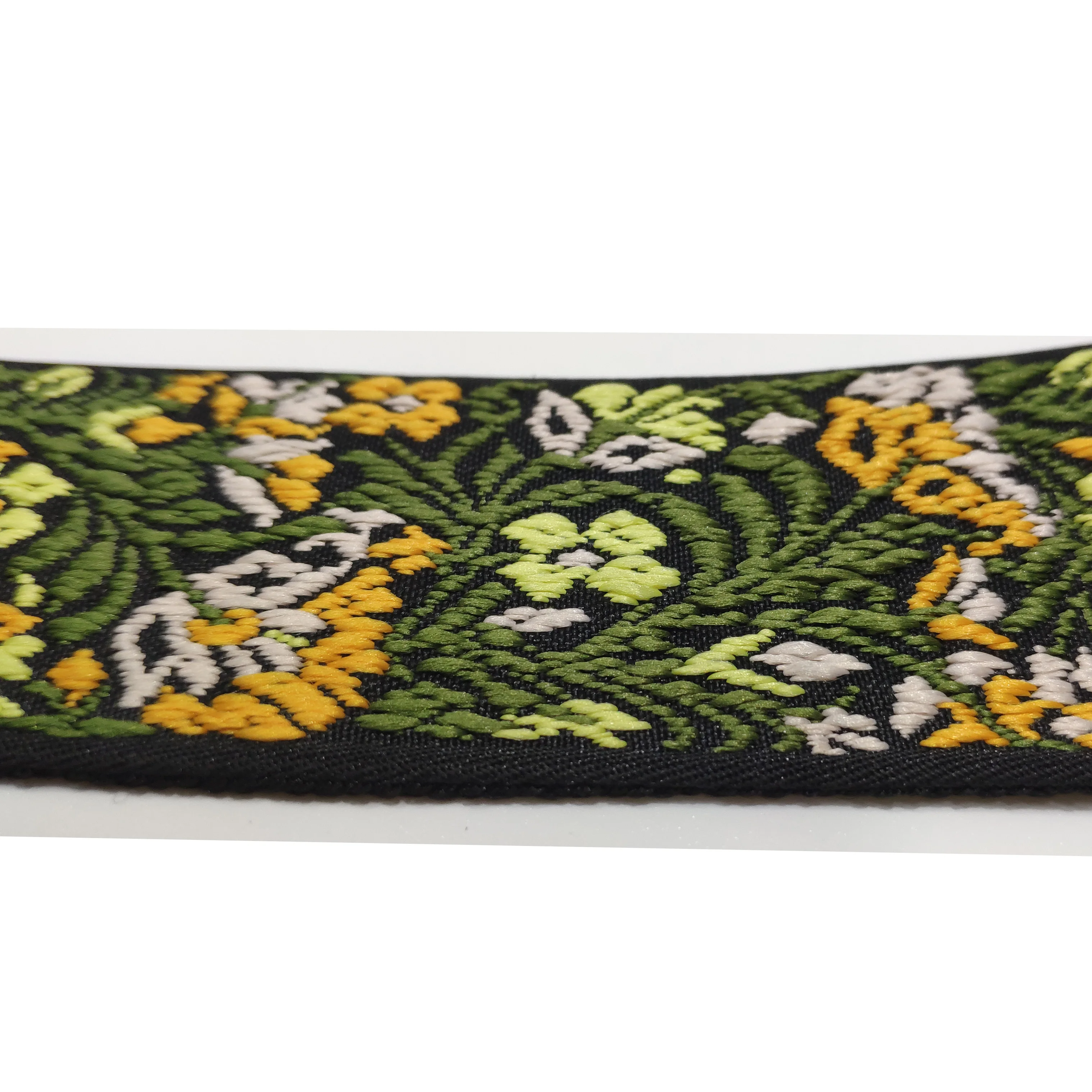 Новый дизайн высокое качество 2 дюймов желтый цветной вышивкой полиэстер лямки