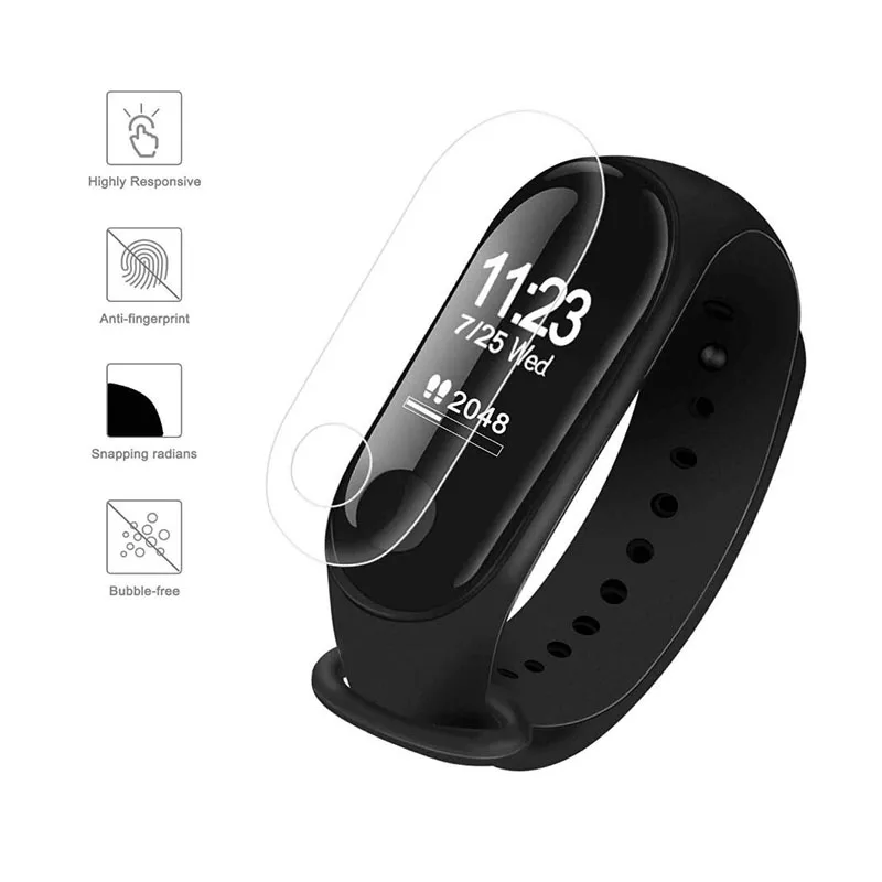 

Anti-Scratch TPU Soft Full Coverage Protective Film For Xiaomi Mi Band 3 Band3 Miband 3 Smart Wristband Screen Protector Cover