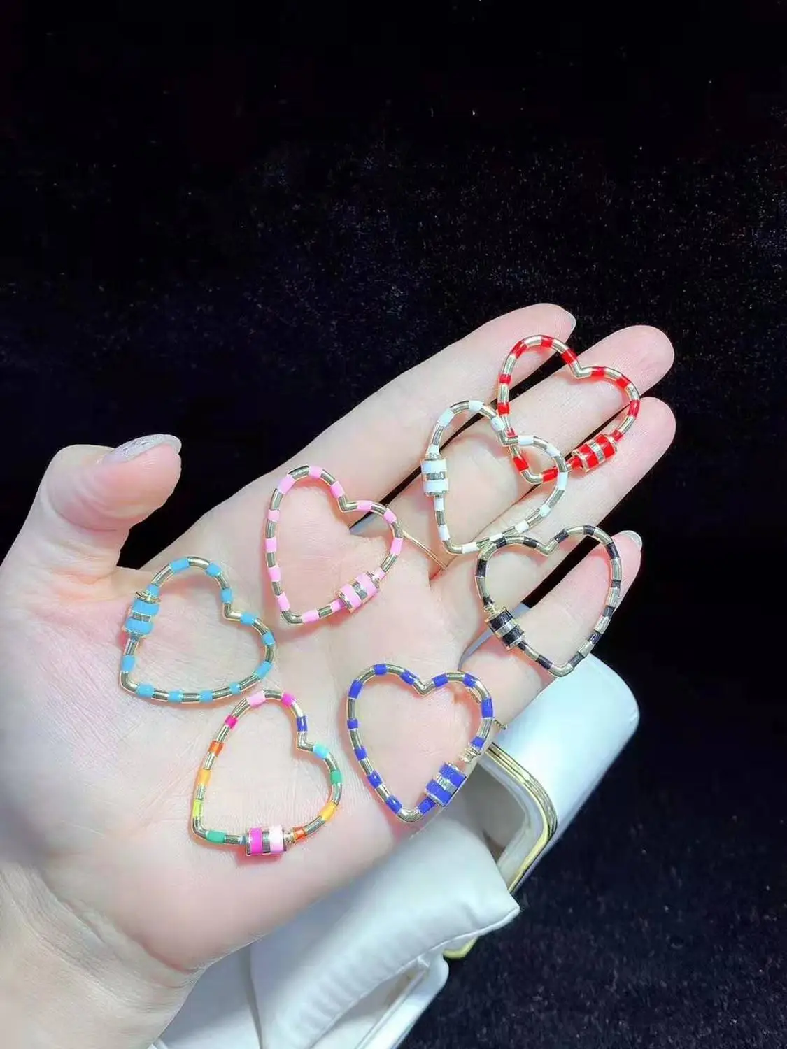

3 шт радуга цвет сердца модная застежка для ювелирных изделий