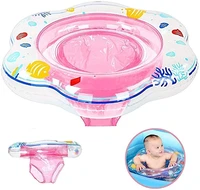 kids baby swimming ring durable inflatable float swimming pool ring double leak proof train safety water toy pool accessories